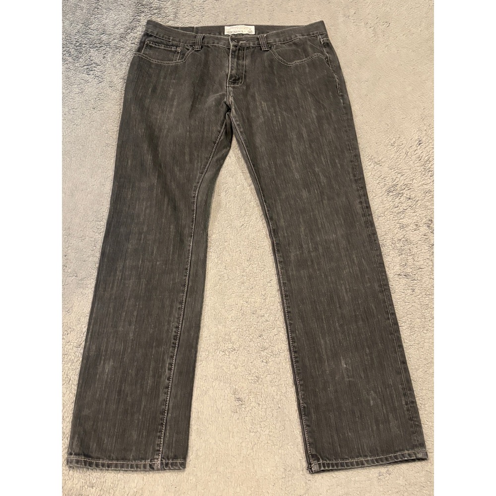 Ecko Unltd Mens Slim Straight Jeans Faded Black Denim Pants 711 Size 36x34